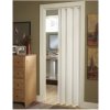 Plastové shrnovací dveře, šířka a výška na míru do 133-138x200cm (ODSTÍN HNĚDÁ, TYP DVEŘÍ plné)