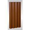 Plastové shrnovací dveře, šířka a výška na míru do 72-77x200cm (ODSTÍN HNĚDÁ, TYP DVEŘÍ plné)