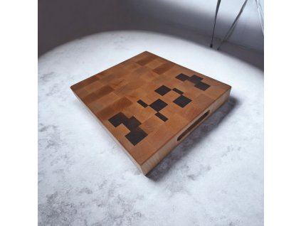 Krájecí END-GRAIN deska Buk+Am.ořech