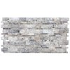10107183 Silver Travertine Stacked Stone Ledger Panel multi top view 2S3A2636
