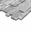 10107183 Silver Travertine Stacked Stone Ledger Panel profile view 2S3A2644