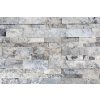 10107183 Silver Travertine Stacked Stone Ledger Panel close top view 2S3A2647