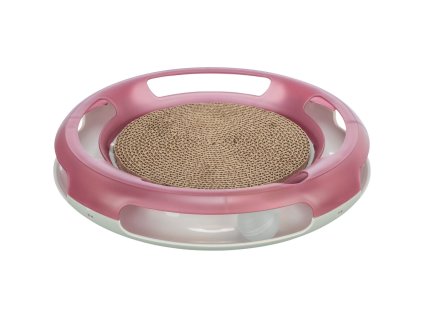 Hračka pro kočku kruh s kuličkou a škrabacím kartonem 37 cm