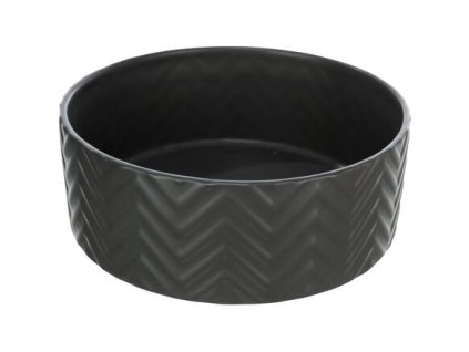 Keramická miska vroubkovaná, černá (Velikost keramické misky 0,9 l/ ø 16 cm)