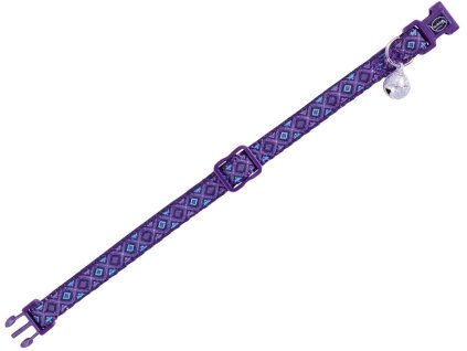 Nobby Design Lilac obojek s rolničkou pro kočky fialový 1 ks