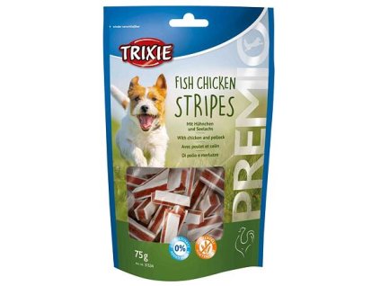 Premio STRIPES Ligh pásky kuře-treska 75 g