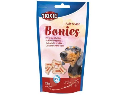 Soft Snack BONIES Light - měkké kostičky hovězí/krůta 75g