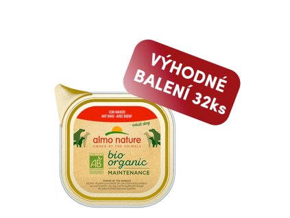 Almo Nature Daily Menu Bio WET DOG - s hovězím 100g výhodné balení 32ks