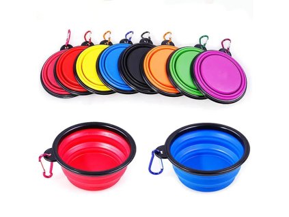 350ml Collapsible Dog Pet Folding Silicone Bowl Outdoor Travel Portable Puppy Food Container Feeder Dish Bowl.jpg