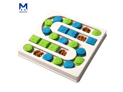 Interaktivní hračka pro psy i kočky - Puzzle na hledání pamlsků (Varianta A - čtvercová A)