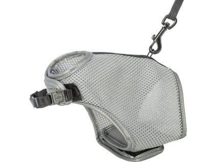 Postroj VESTA s vodítkem pro kočku 24-42 cm/1,20 m, šedá