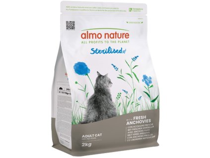 Almo Nature Sterilised - pro kastrované kočky s ančovičkami 2kg