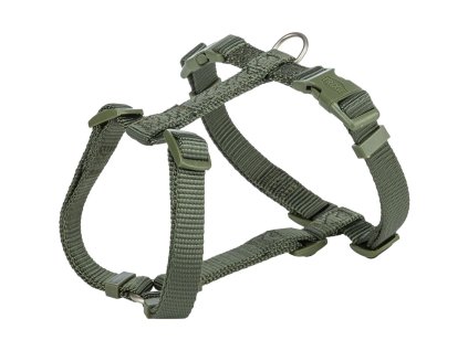 H-postroj PREMIUM, olivově zelená (Velikost postroje H PREMIUM L:hruď:60-87cm/25mm)