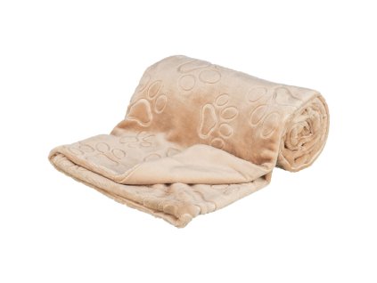 Plyšová deka BARRY, dvouvrstvý samet, béžová (Velikost deky BARRY 150 x 100 cm)