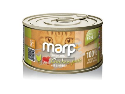 Marp Holistic Plus konzerva pro kočky - Kuřecí paté s hovězími kousky 70g