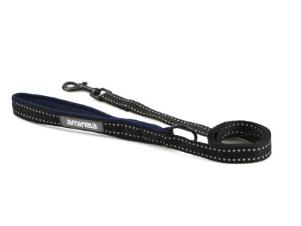 Aminela jednoduché vodítko nepodšité Sport & City 20mm/150cm, modrá