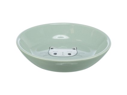 Keramická miska pro kočky, mělká 0,2 l/14 cm, různé motivy a barvy