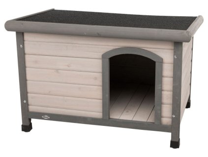Natura bouda pro psa s rovnou střechou S-M 85 x 58 x 60 cm, šedá
