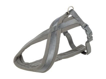 Nylonový postroj PREMIUM podšitý - grafit (Velikost postroje PREMIUM XS-S:hruď:30-55cm/15mm)