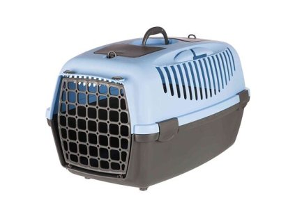 Transportní box CAPRI III 40x38x61cm (max. 12kg) - tmavě šedá/pastelově modrá
