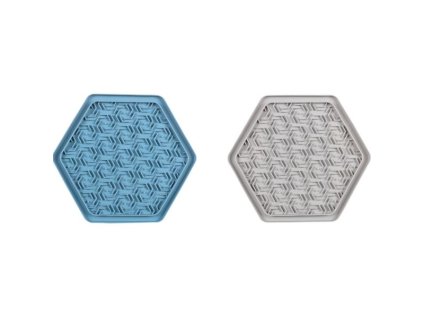 Lízací podložka Jelly hexagon 24x21 mix barev Flamingo