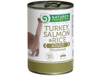 Nature's Protection Cat konzerva Neutered krůta/losos 400 g