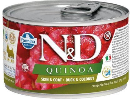 N&D QUINOA Dog konzerva Duck & Coconut Mini 140 g
