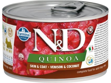 N&D QUINOA Dog konzerva Venison & Coconut Mini 140 g