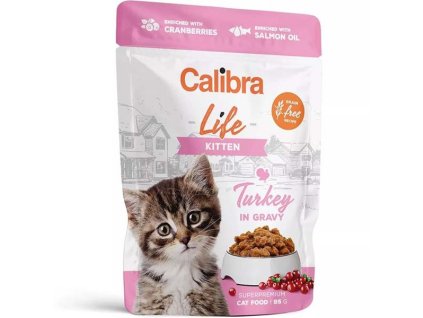 Calibra Cat Life kapsička Kitten Turkey in gravy 85 g