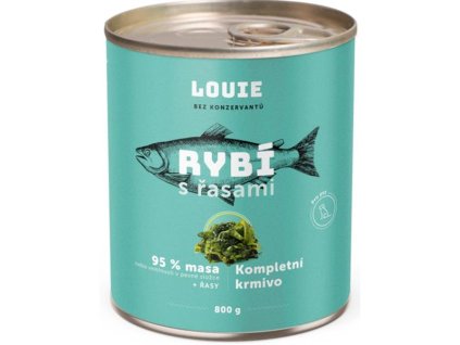 Louie konzerva pro psy rybí s řasami 800 g