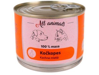 ALL ANIMALS Kočkopes konzerva kachna mletá 200 g