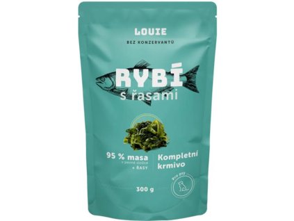 Louie kapsička pro psy rybí s řasami 300g