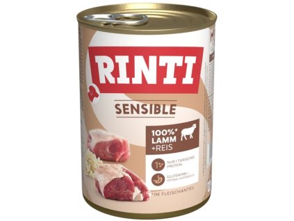 Rinti Dog Sensible konzerva jehně+rýže 400 g