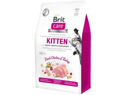 Brit Care Cat Grain-Free Kitten Healthy Growth & Development Chicken+Turkey 0,4 kg
