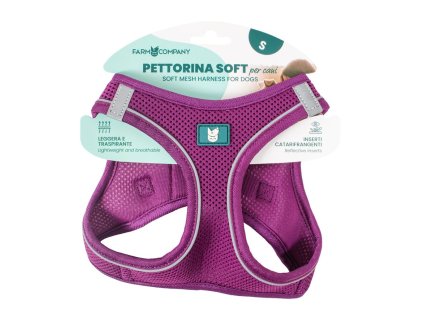 Farm company soft mesh postroj pro psy fialový 3XS 24-28cm