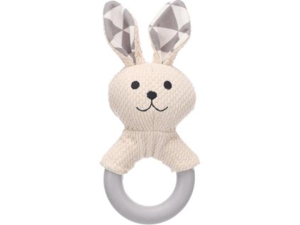 Hračka textil Rabbo králík 21 cm bílá Flamingo