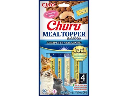 Inaba Churu Cat meal topper tuňák a hřebenatka 4x14 g