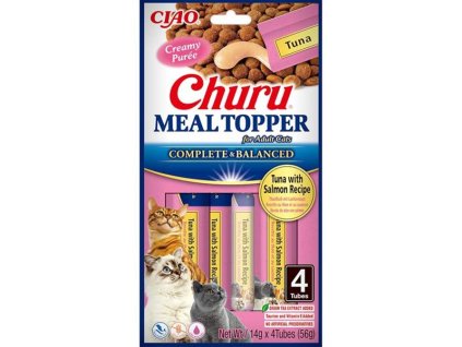 Inaba Churu Cat meal topper tuňák a losos 4x14 g