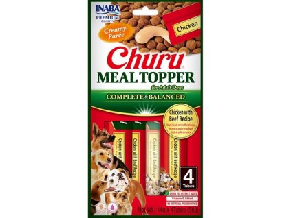 Inaba Churu Dog meal topper kuře a hovězí 4x14 g