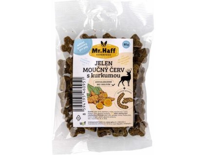 Mr. Haff - Pamlsky pro psy JELEN-MOUČNÝ ČERV (80 g)
