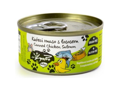 LyoPro mňau Kuřecí maso s lososem 85 g