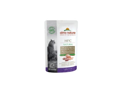Almo Nature HFC Natural - Kuřecí prsa a kachní filet 55g