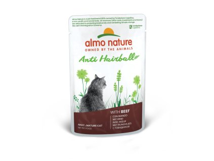 Almo Nature Holistic Anti hairball s hovězím 70 g