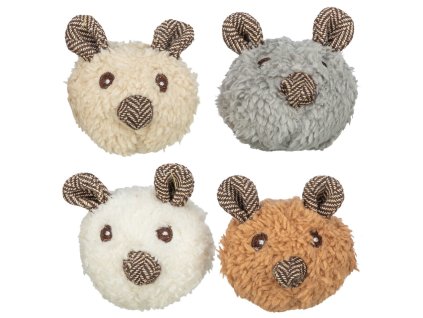 Plyšový méďa - hlava, s catnipem, 8 cm, různé barvy