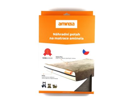 Potah na matraci Aminela - 120x80x10cm half and half šedá/oranžová