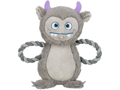 Be Eco Monster - příšerka, hračka/přetahovadlo pro psy, 33 cm, polyester/bavlna, šedá