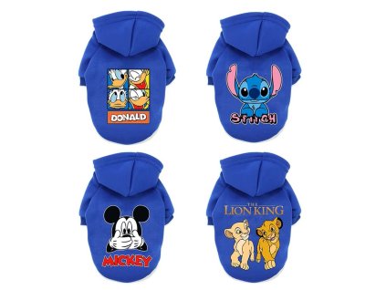 Designový zimní overal (mikina) pro malá a střední plemena psů s Disney postavičkami (Motiv 1 Mickey mouse, Velikost L)