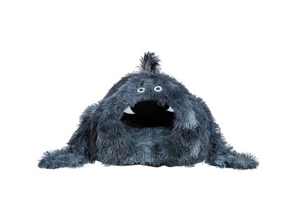 Kukaň MONSTER, 46 x 33 x 46 cm, dlouhovlasý plyš, tmavá modrá - LIMITOVANÁ NABÍDKA
