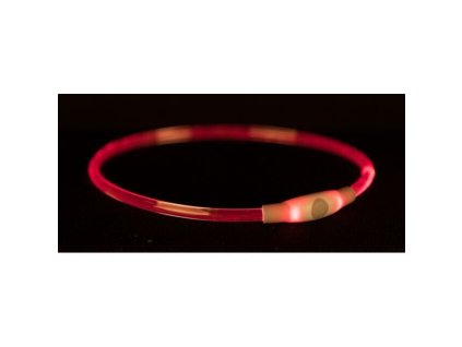Flash light ring USB, blikací obojek, vícebarevný (RP 2,10 Kč) (Velikost svítícího kroužku L-XL: 65 cm/ ø 8 mm)
