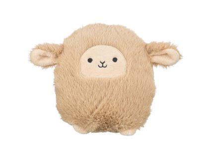 Vánoční ovečka, se zvukem, 16 cm, plyš, béžová